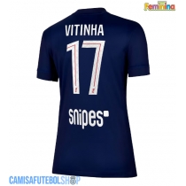 Camisa de time de futebol Paris Saint-Germain Vitinha #17 Replicas 1º Equipamento Feminina 2025-26 Manga Curta